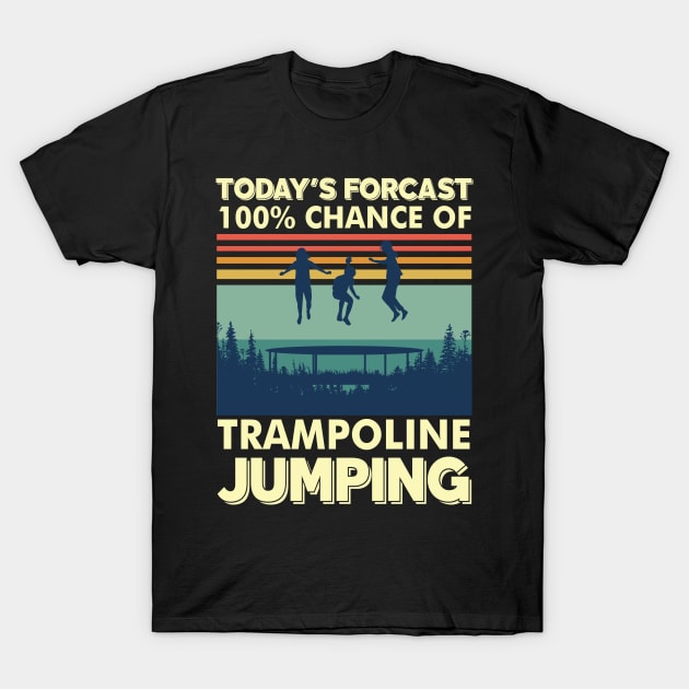 Trampoline Jumping Gift Retro T-Shirt by QQdesigns